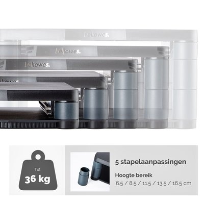 Monitorstandaard Fellowes Premium grafiet