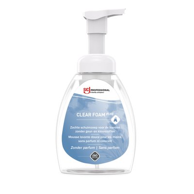 Savon mains SCJ Clear Foam Pure sans parfum 250ml