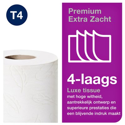 Toiletpapier Tork T4 Premium 4-laags 150 vel wit 110406