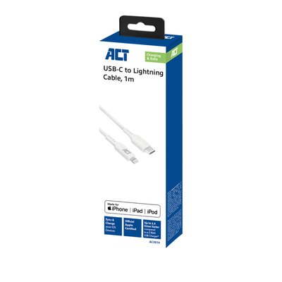 Kabel ACT USB-C naar Lightning laad -en data 1 meter
