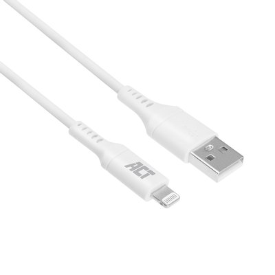 Kabel ACT USB 2.0 naar Lightning laad -en data 1 meter