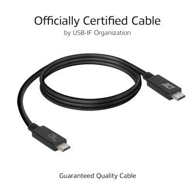Kabel ACT USB-C USB 4 20Gbps Thunderbolt3 1 meter