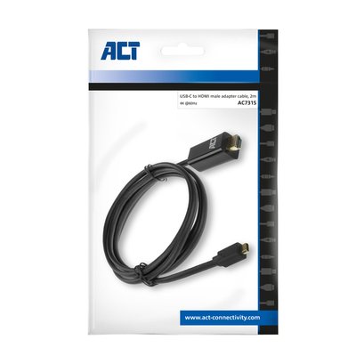 Kabel ACT USB-C naar HDMI 60Hz 2 meter