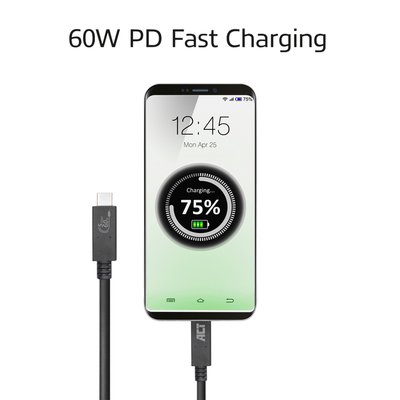 Kabel ACT USB 3.2 USB-C USB-IF gecertificeerd 2 meter