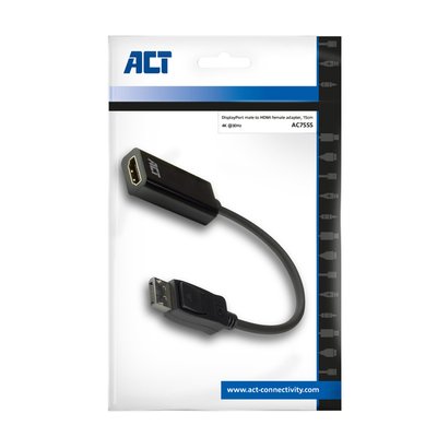 Adapter ACT DisplayPort naar HDMI 4K 0.15 meter