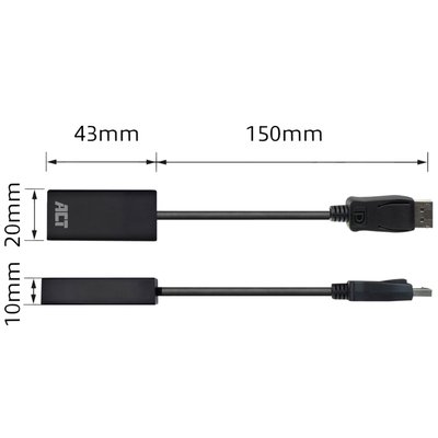 Adapter ACT DisplayPort naar HDMI 4K 0.15 meter