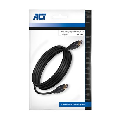 Câble ACT HDMI High Speed type 1.4 1,5m