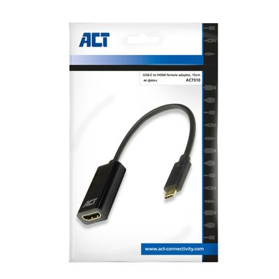 Adapter ACT USB-C naar HDMI 4K 60Hz 0.15 meter