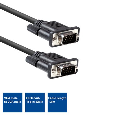 Câble ACT VGA moniteur 1,8m