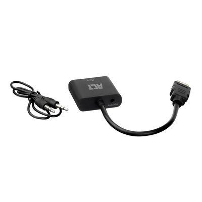 Adapter ACT HDMI naar VGA met audio 0.15 meter