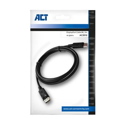 Câble ACT DisplayPort 8K M-M 2m noir