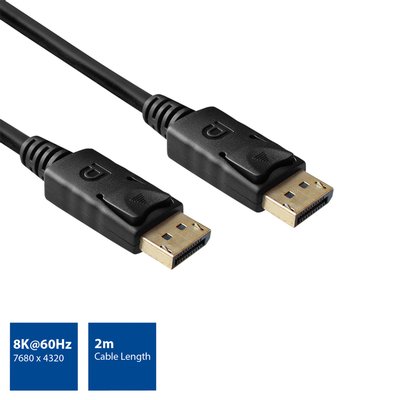 Câble ACT DisplayPort 8K M-M 2m noir