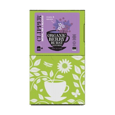 Thee Clipper infusion berry burst bio 250 zakjes