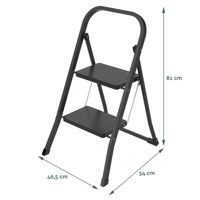 Escabeau ménager BRASQ 2 marches SL200 noir