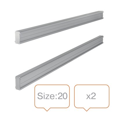 Rails de support pour bandes planning fiches-T nobo 20 2 pièces