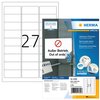 Etiket HERMA 10300 63.5x29.6mm verwijderbaar wit 2700 stuks foto