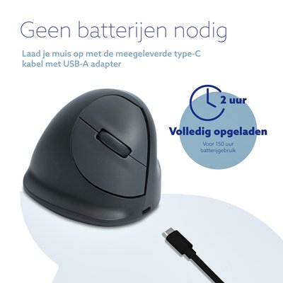 Muis R-Go Ergonomisch HE Basic Wireless Rechts M
