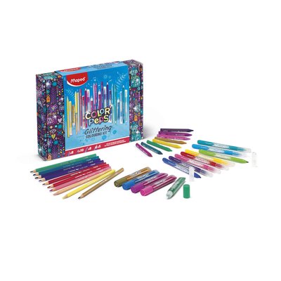 Set coloriage Color'Peps paillettes 31 pièces assorti