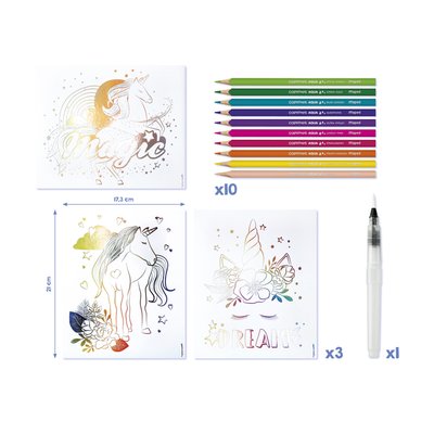 Kit créatif Maped Creativ Aqua'Art Licorne 14 pièces assorti