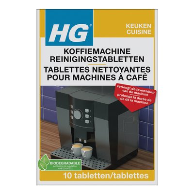 Tablettes nettoyantes HG pour machines à café 10 pièces