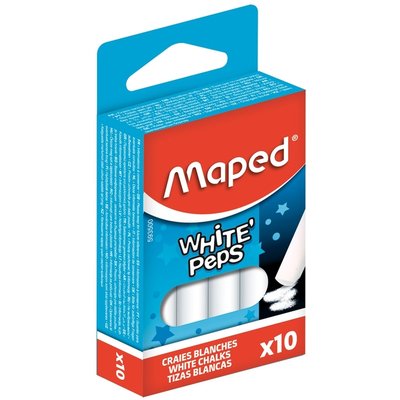 Schoolbordkrijt Maped White'Peps set á 10 stuks wit