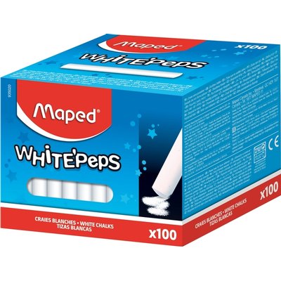 Schoolbordkrijt Maped White'Peps doos á 100 stuks wit