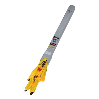 Cône d'avertissement Rubbermaid 3 côtés Pop-up Multilingue 76cm jaune