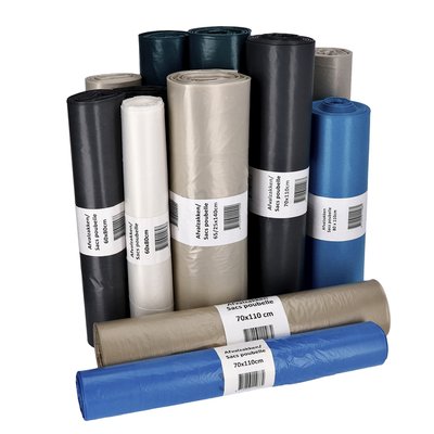 Sac poubelle Cleaninq 50x55cm HDPE T15 25L transparent rouleau 50 pièces
