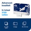 Handdoek Tork H2 Xpress Advanced multifold 2-laags 212x255mm 21x180 vel wit 120398 foto