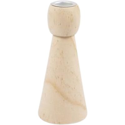 Kandelaar Creativ Company hout conisch 14.5cm