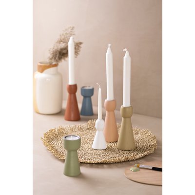 Kandelaar Creativ Company hout conisch 14.5cm