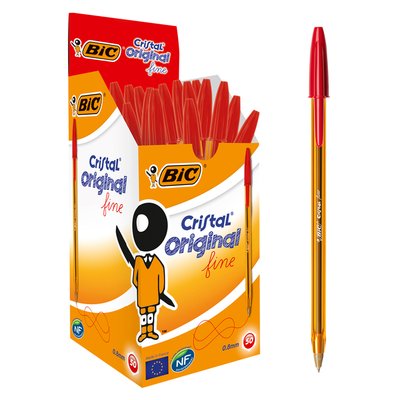 Balpen Bic Cristal fijn rood