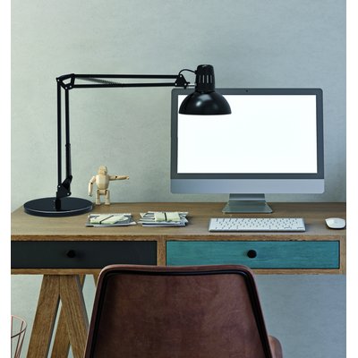 Lampe de bureau MAULstudy socle sans LED E27 noir