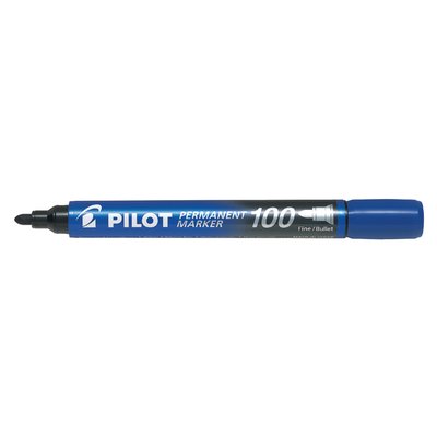 Marqueur PILOT 100 ogive Fin bleu boîte 15 + 5 gratuits