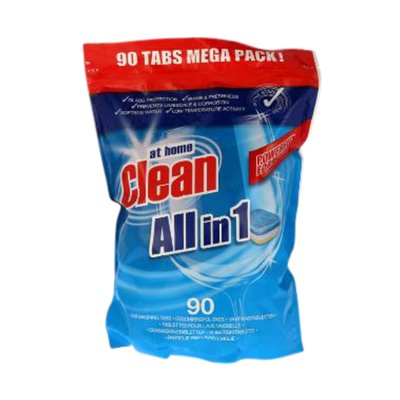 Tablette lave-vaisselle at home Clean All-in-One sachet 90 pièces