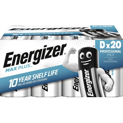 Batterij Energizer Max Plus 20x D alkaline