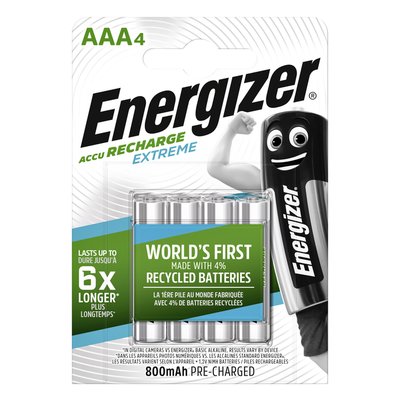 Pile rechargeable Energizer 4x AAA 800mAh