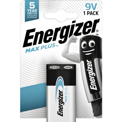 Batterij Energizer Max Plus 1x 9v alkaline