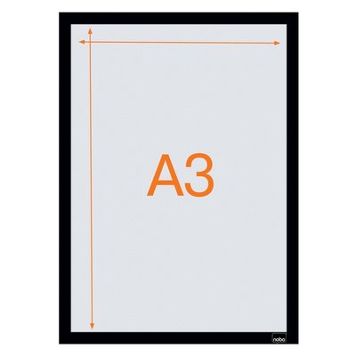 Infokader Nobo zelfklevend A3 zwart 2 stuks