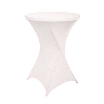 Housse de table haute BRASQ 80cm blanc
