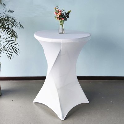 Housse de table haute BRASQ 80cm blanc