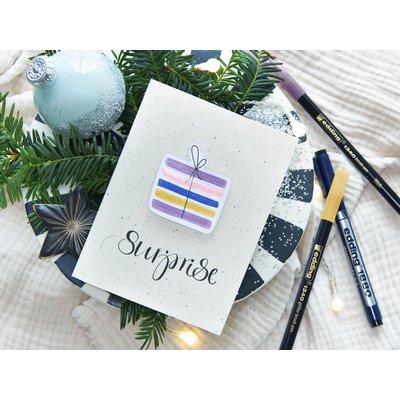 Brushpen edding 1340 glitter assorti set à 4 stuks