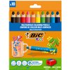Kleurpotloden BicKids Multi Surface + puntenslijper assorti 10 stuks foto