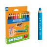 Kleurpotloden BicKids Multi Surface + puntenslijper assorti 10 stuks foto