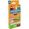 Kleurpotloden BicKids Multi Surface + puntenslijper assorti 6 stuks foto