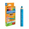 Kleurpotloden BicKids Multi Surface + puntenslijper assorti 6 stuks foto
