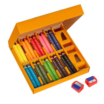 Kleurpotloden Bickids Multi Surface + 2 puntenslijpers ass 10kl 40st