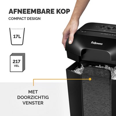 Destructeur Fellowes Powershred LX50 particules 4x37mm noir