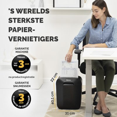 Destructeur Fellowes Powershred LX50 particules 4x37mm noir