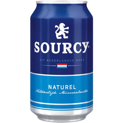 Water Sourcy blauw blik 330ml